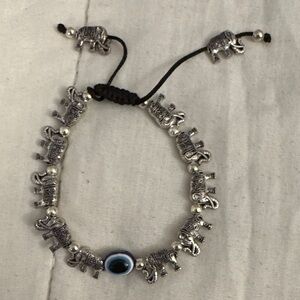 New Silver Elephant Charm Bracelet